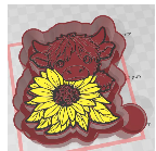 Cow with Sunflower
