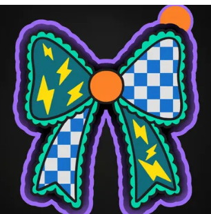 Checkered and lighting bow