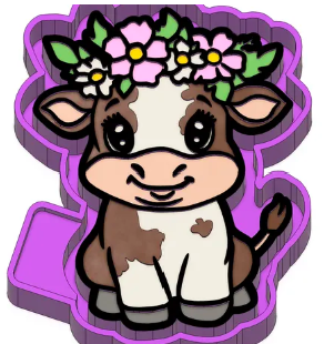 Cow with Flowers 2