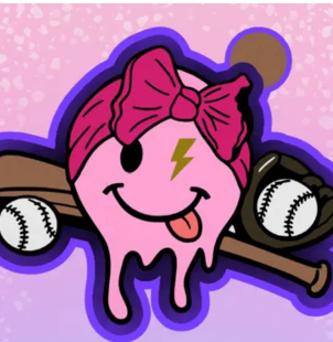 Drippy baseball/Softball Smiley