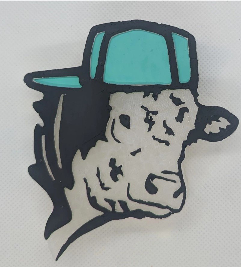 Cow with hat