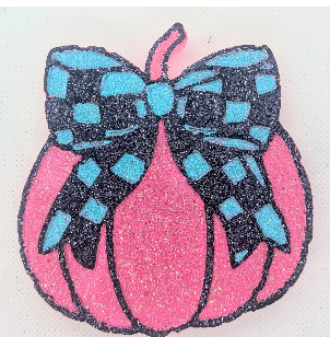 Pumpkin with Checkered Bow
