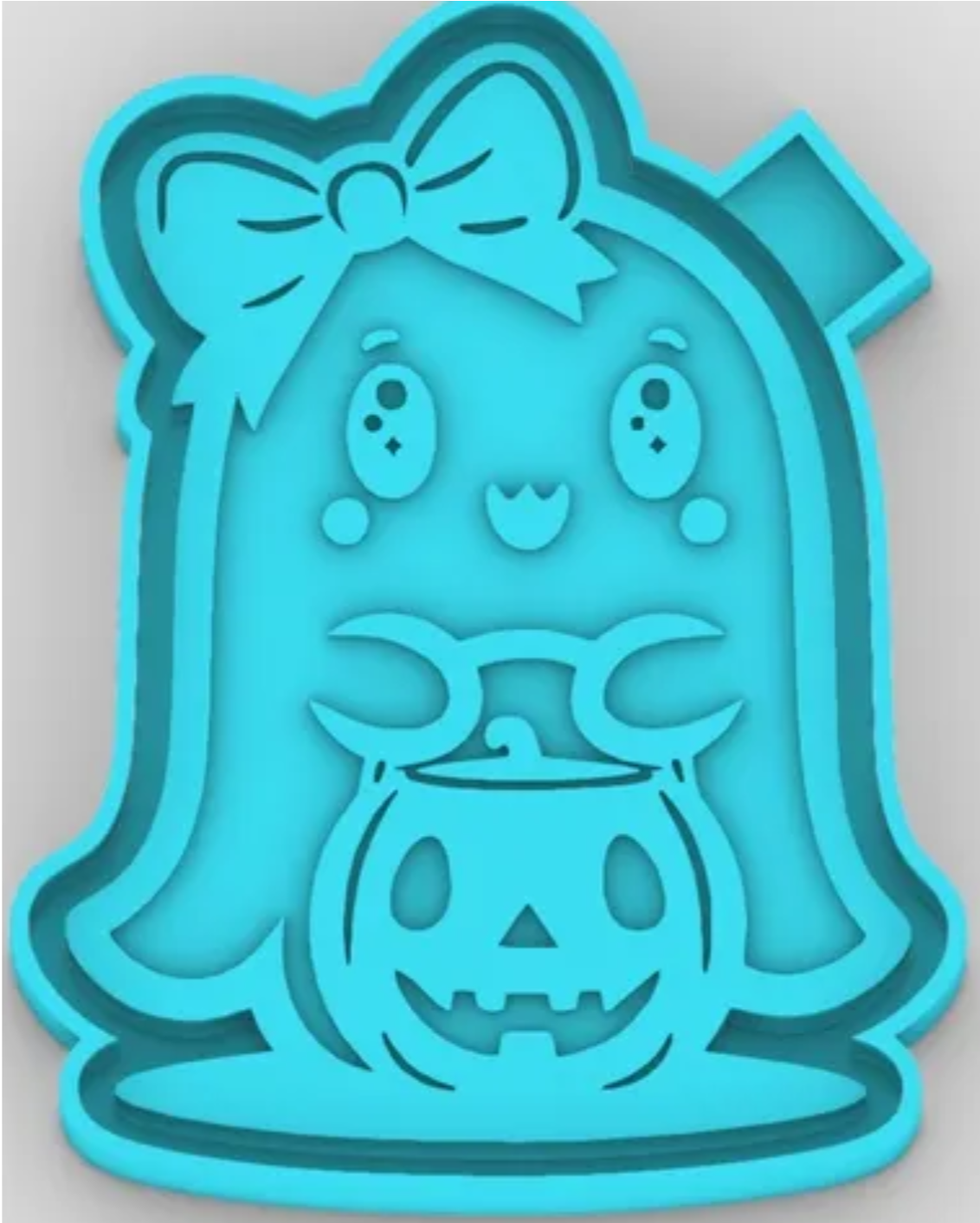 Girl Ghost with Pumpkin