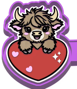 Cow with heart