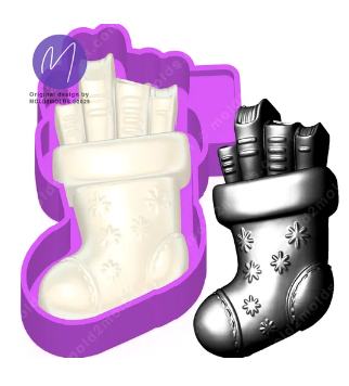 3D Stocking with books