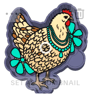 Turquoise hen