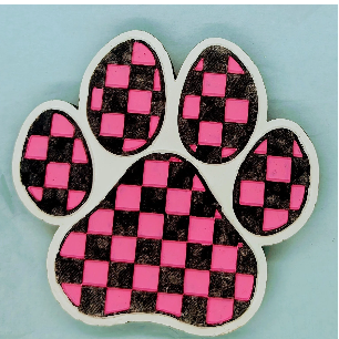 Checkered Paw Print