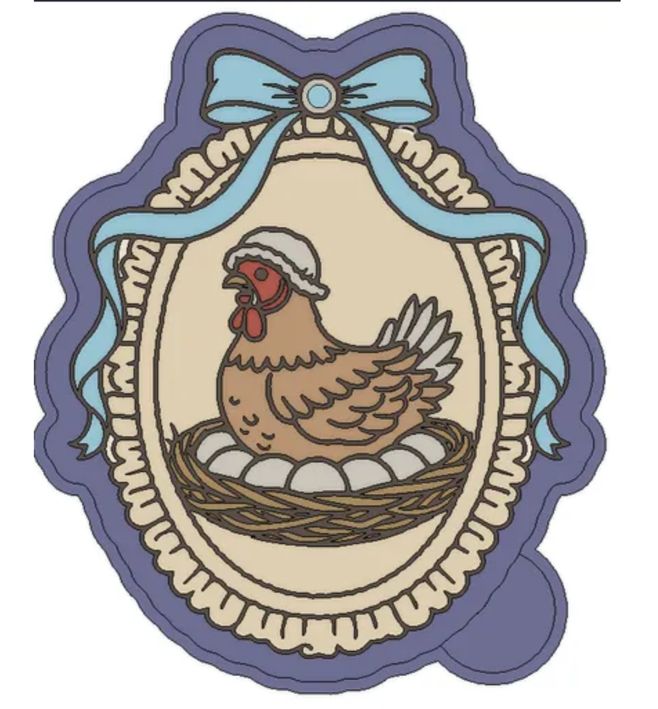 Farmhouse Hen in Nest