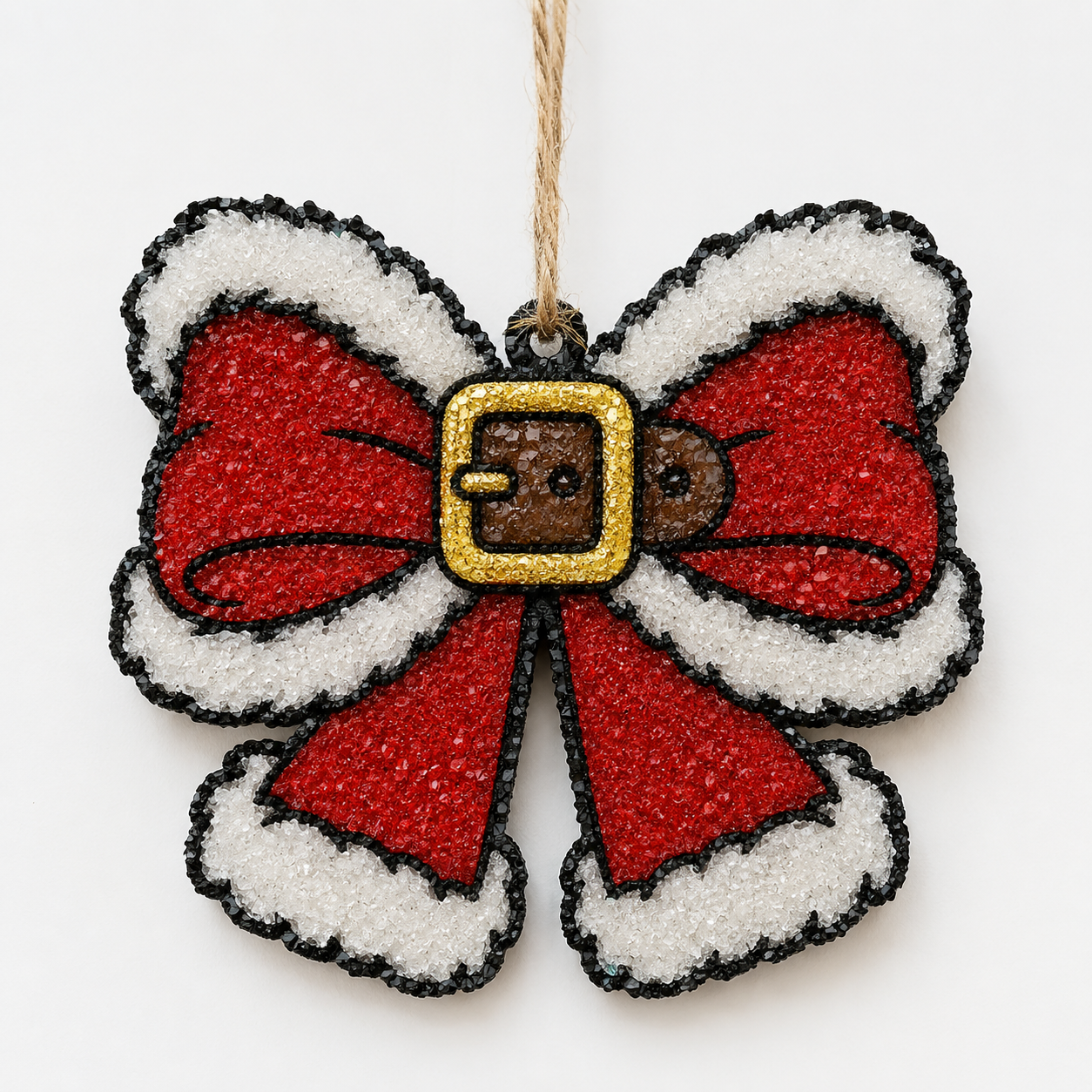 Santa Belt Christmas Bow