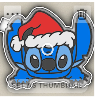Blue guy with CHRISTMAS HAT