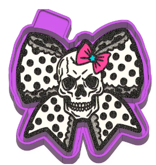 Skull Halloween Bow