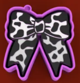 Cow Print Bow