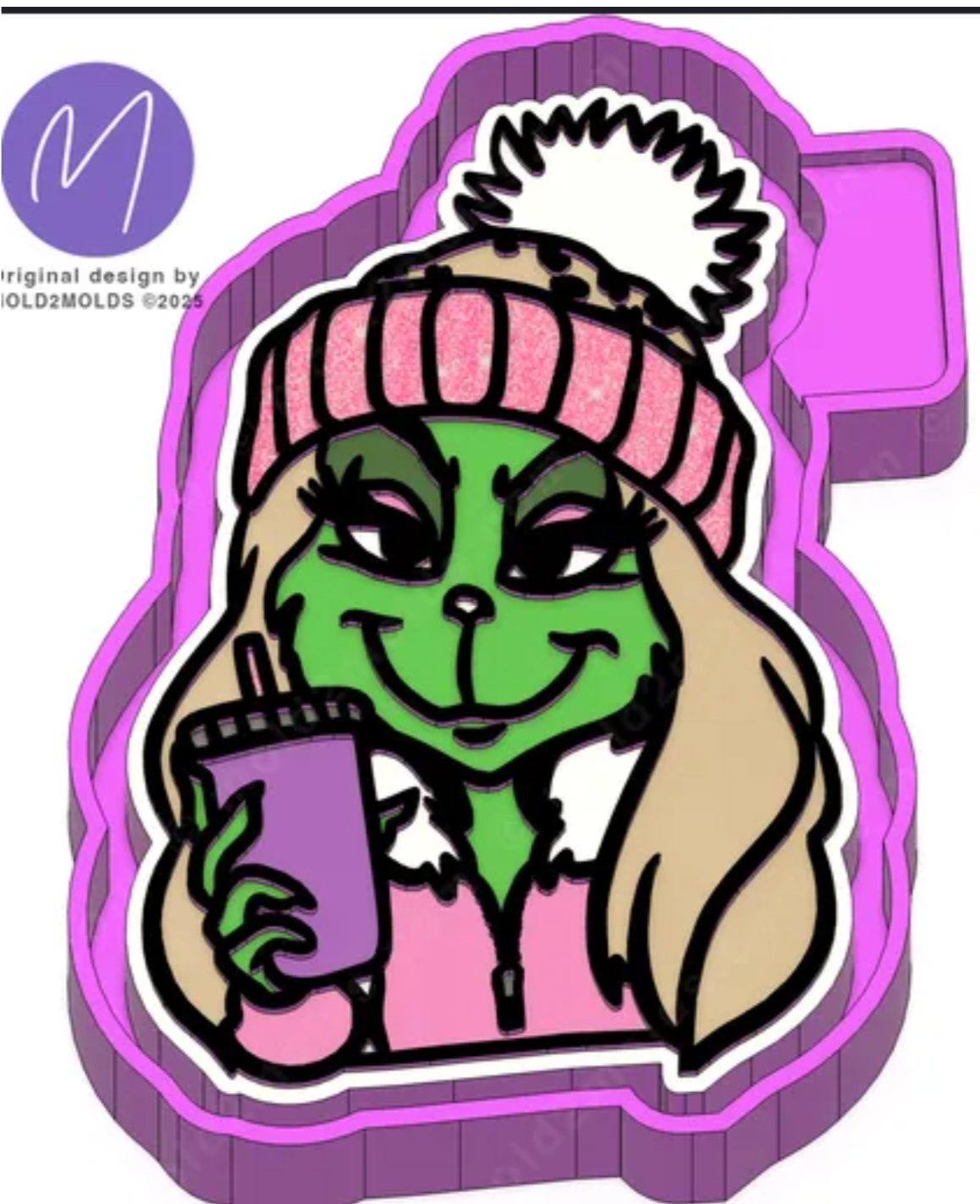 Girly Grinch Coffee Cup