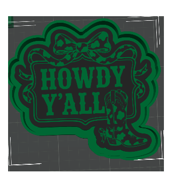 Howdy Ya'll Cow Print