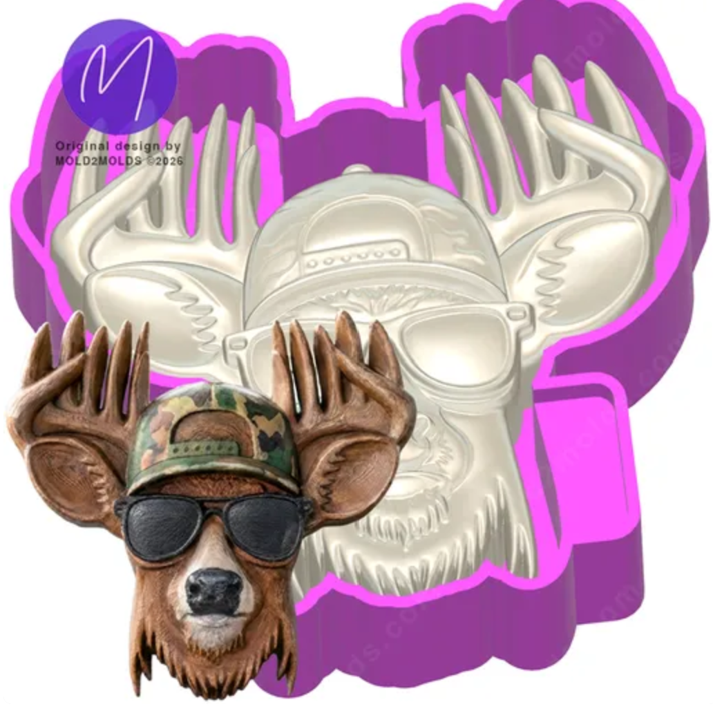 3D Deer Buck with Hat