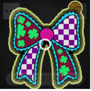 Checkered and clover bow