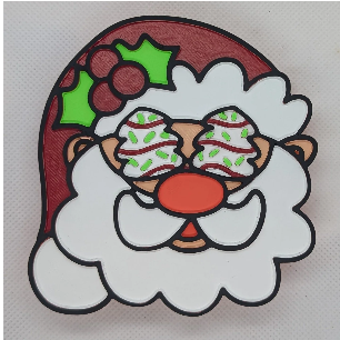 Santa with snack cakes
