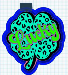 Leopard print clover Lucky