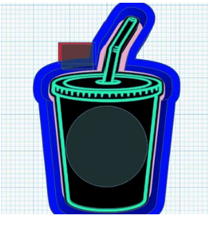 Cup with 2in cardstock