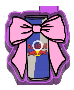 Red bull with bow