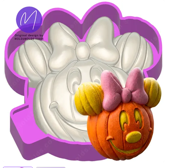3D Minnie Mouse Pumpkin