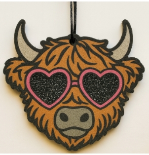 Cow with heart glasses
