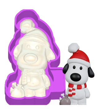 3D Santa Dog