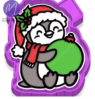 Penguin with Christmas Ornament