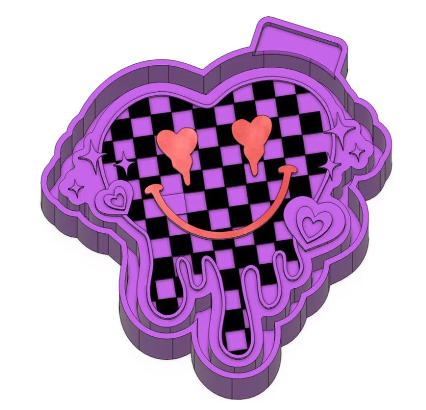 Melting Checkered Heart