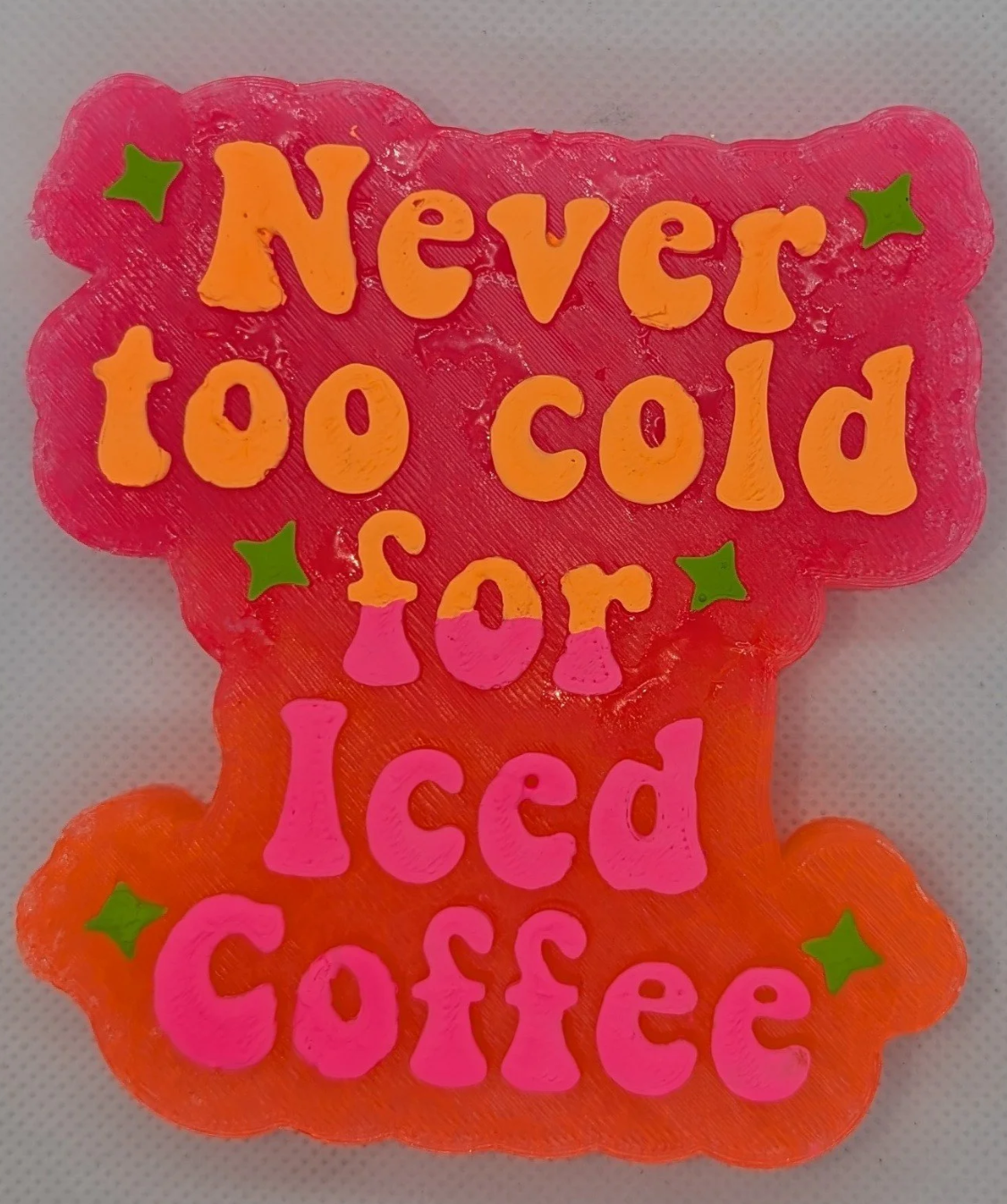 Never too cold for iced coffee
