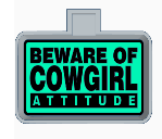 BEWARE OF COWGIRL ATTITUDE