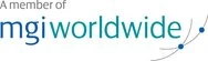 Logo of MGMI Worldwide with the text 'a member of mgm worldwide' and a curved line design.
