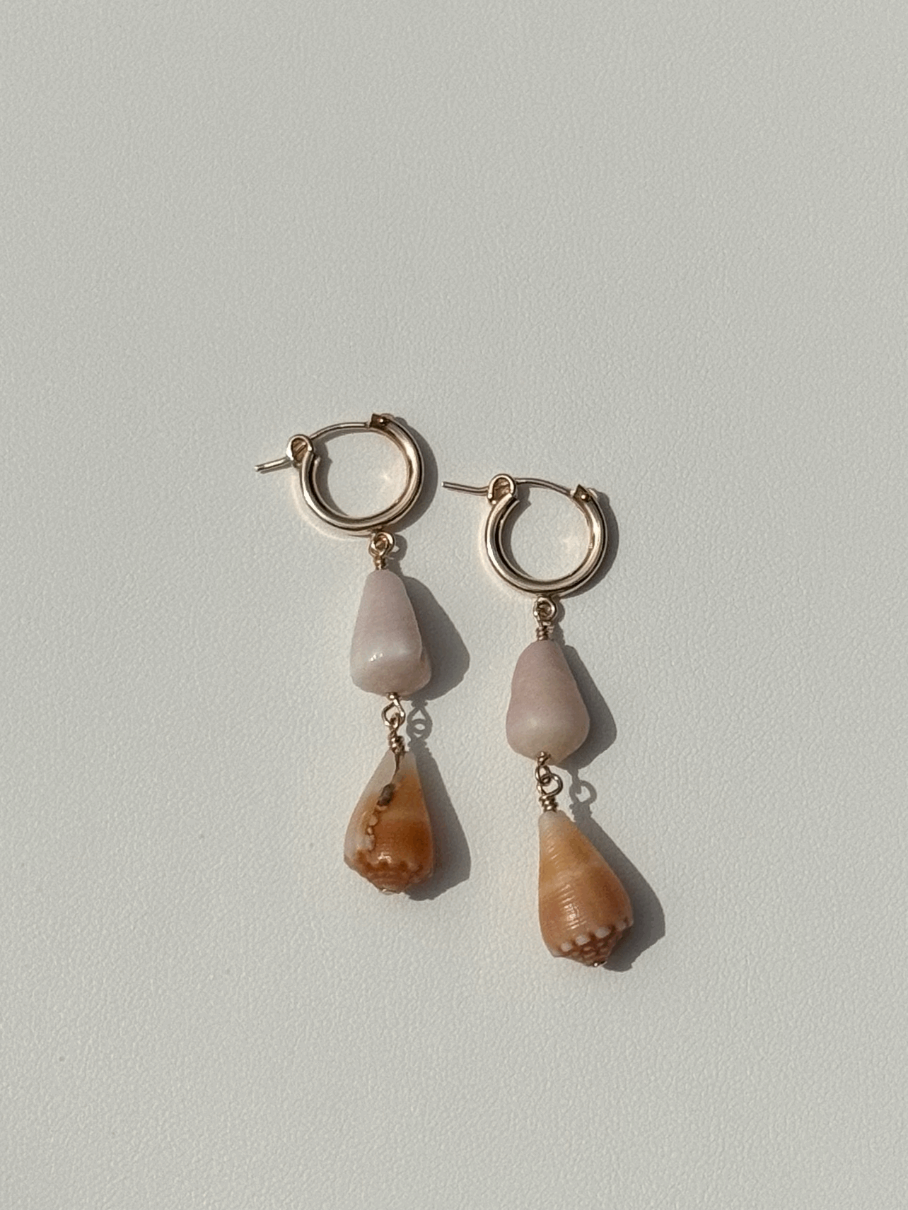 Double Stacked Cone Shell Hoops
