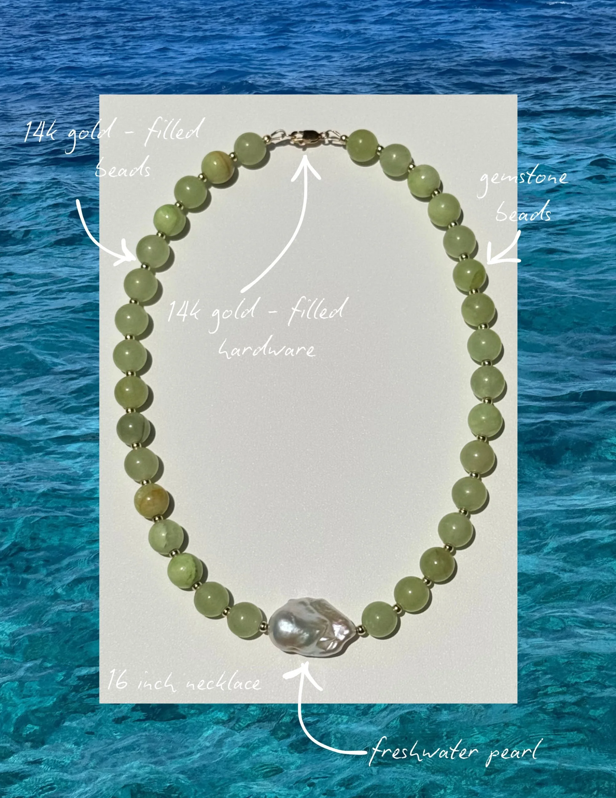 It&rsquo;s all about the details, get to know your new necklace!

#gracefulwaves #oceanjewelry #smallbusiness #handmadejewelry