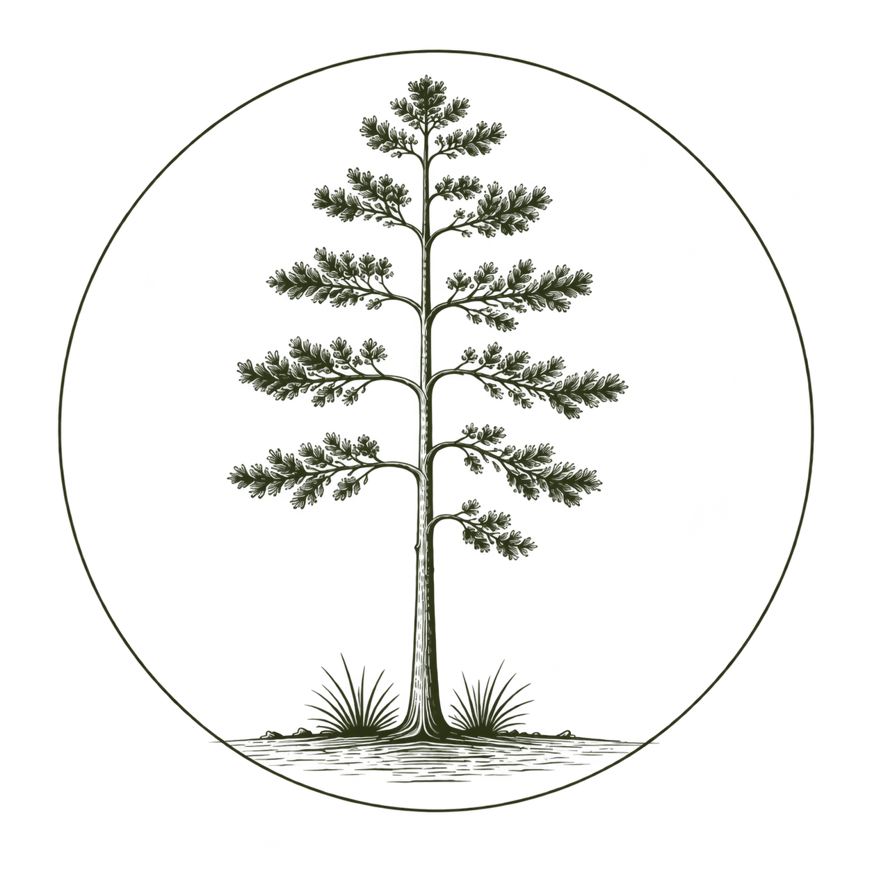 long leaf pine tree in line with the Ceva Wellness Collective brand.