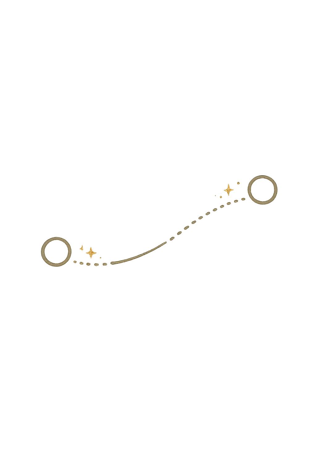 A dark background with a stylized, glowing smiley face created by glowing circles and star shapes, with dotted and curved line accents in the Ceva Wellness Brand style.