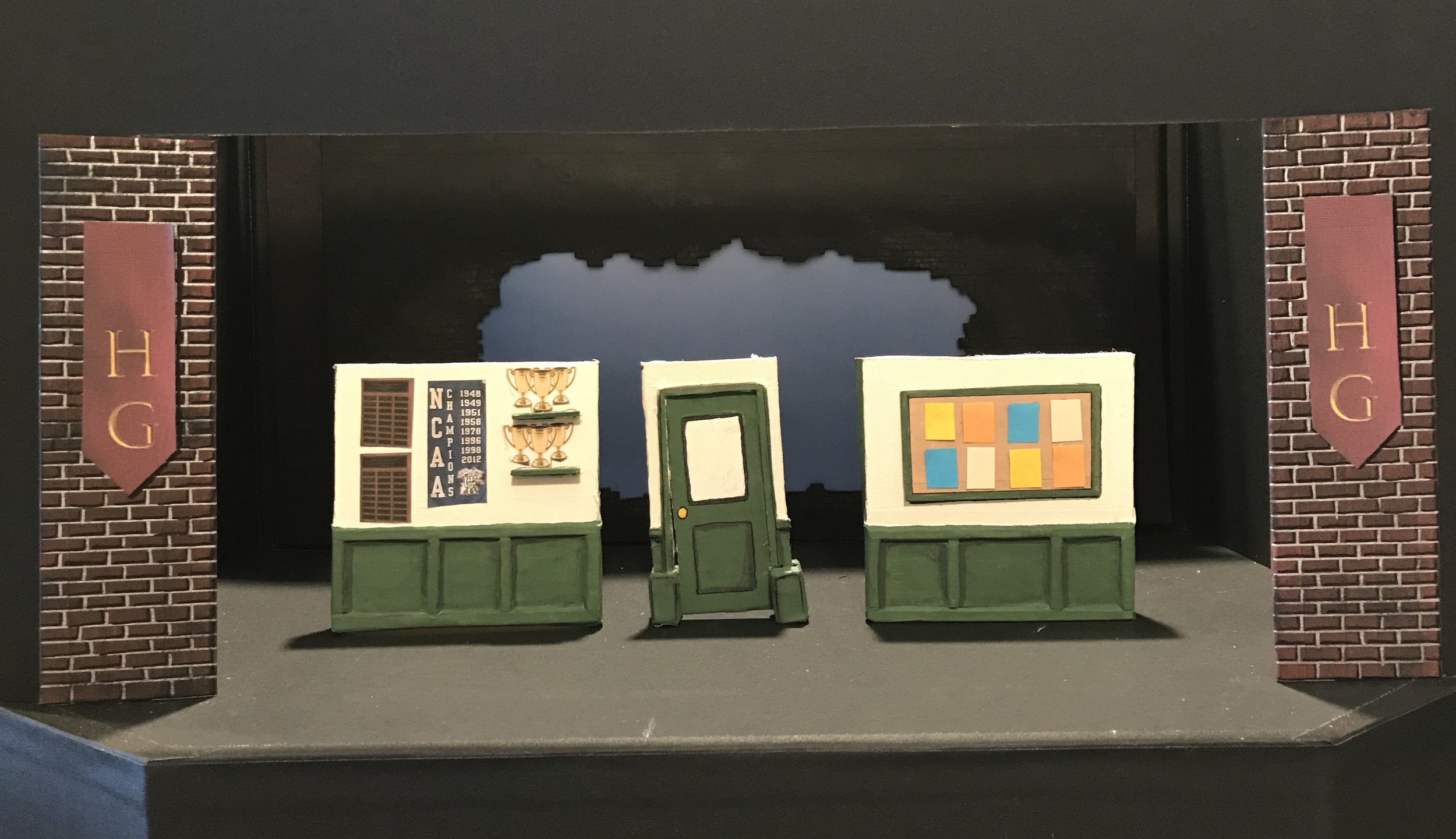 School Hallway 
Scenic Model for "School of Rock"
Chippewa Falls High School
Designed & Directed By Nate Plummer