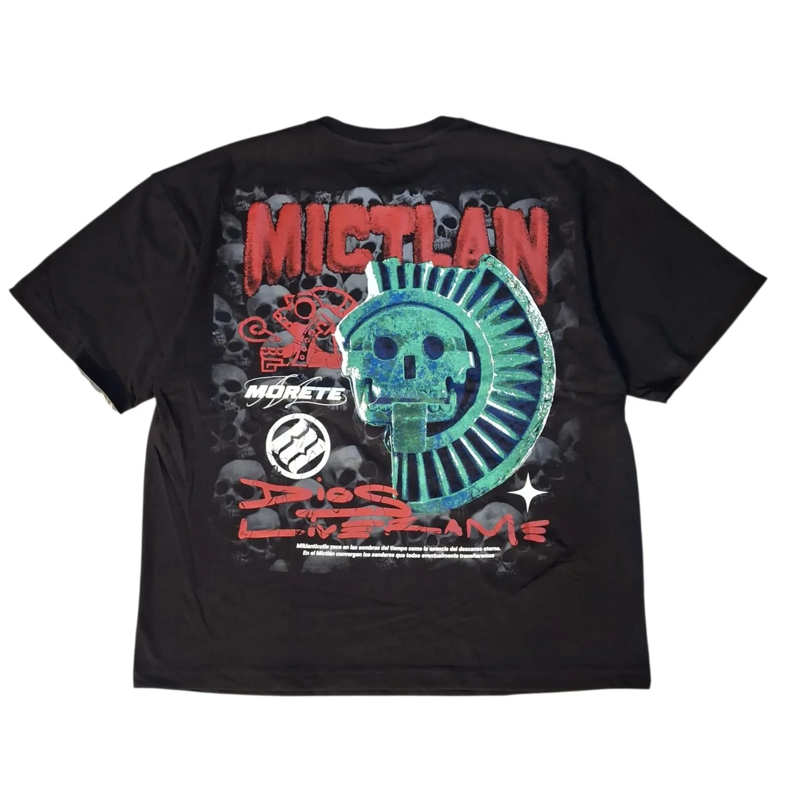 PLAYERA MORETE MICTLAN SEMI OVERSIZE