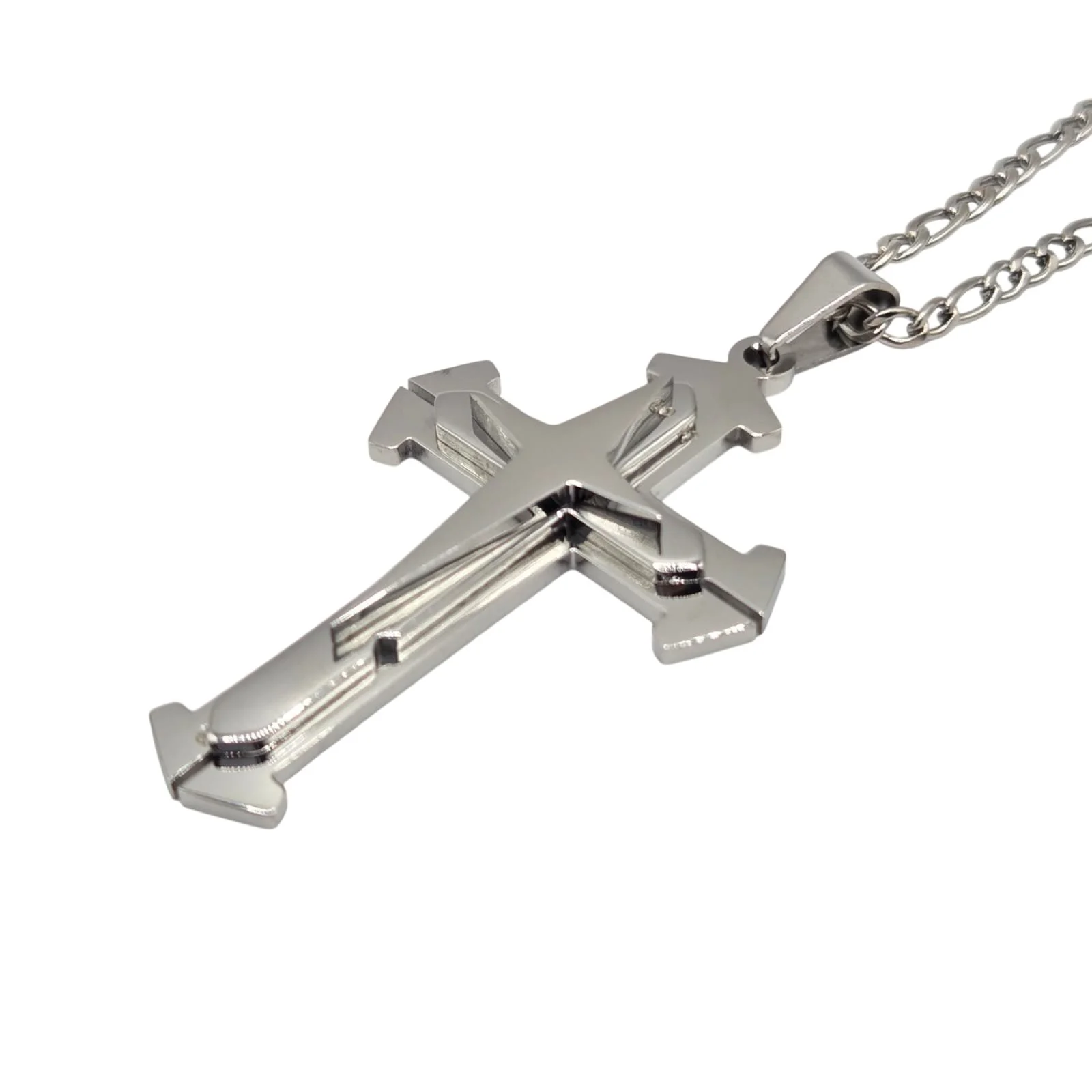 COLLAR CRUZ ARROW ACERO INOXIDABLE