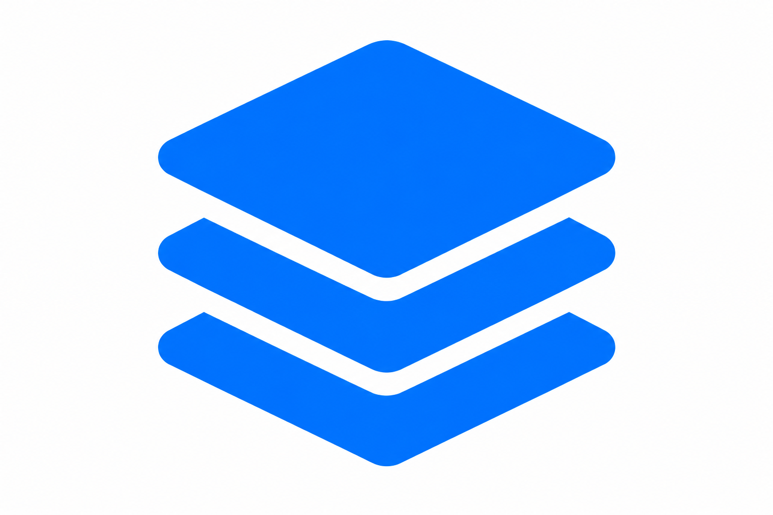Blue layered icon representing layers or sections.