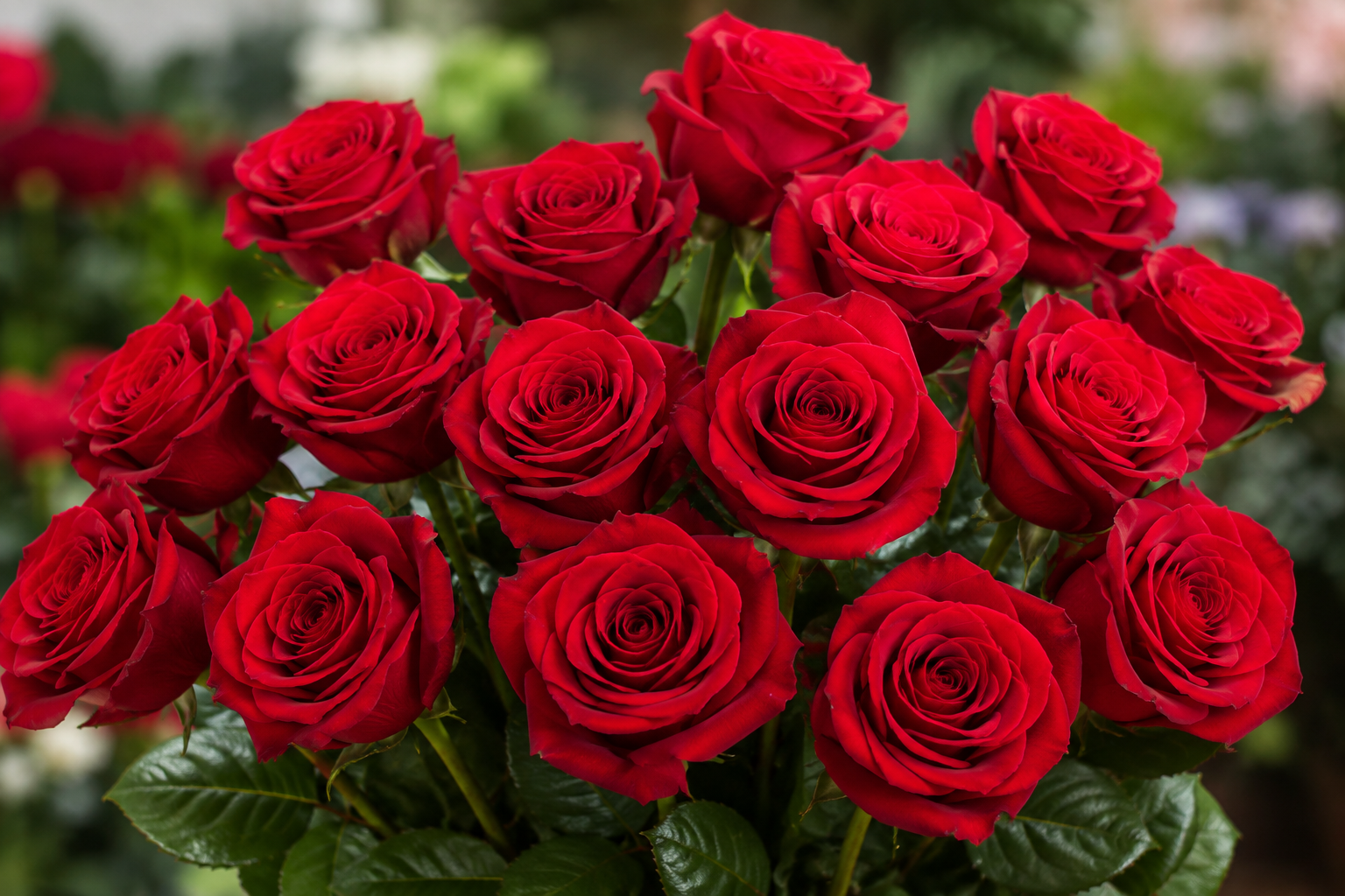Fresh-cut red Ecuadorian roses, premium quality wholesale roses shipped across Canada by EquaNorth