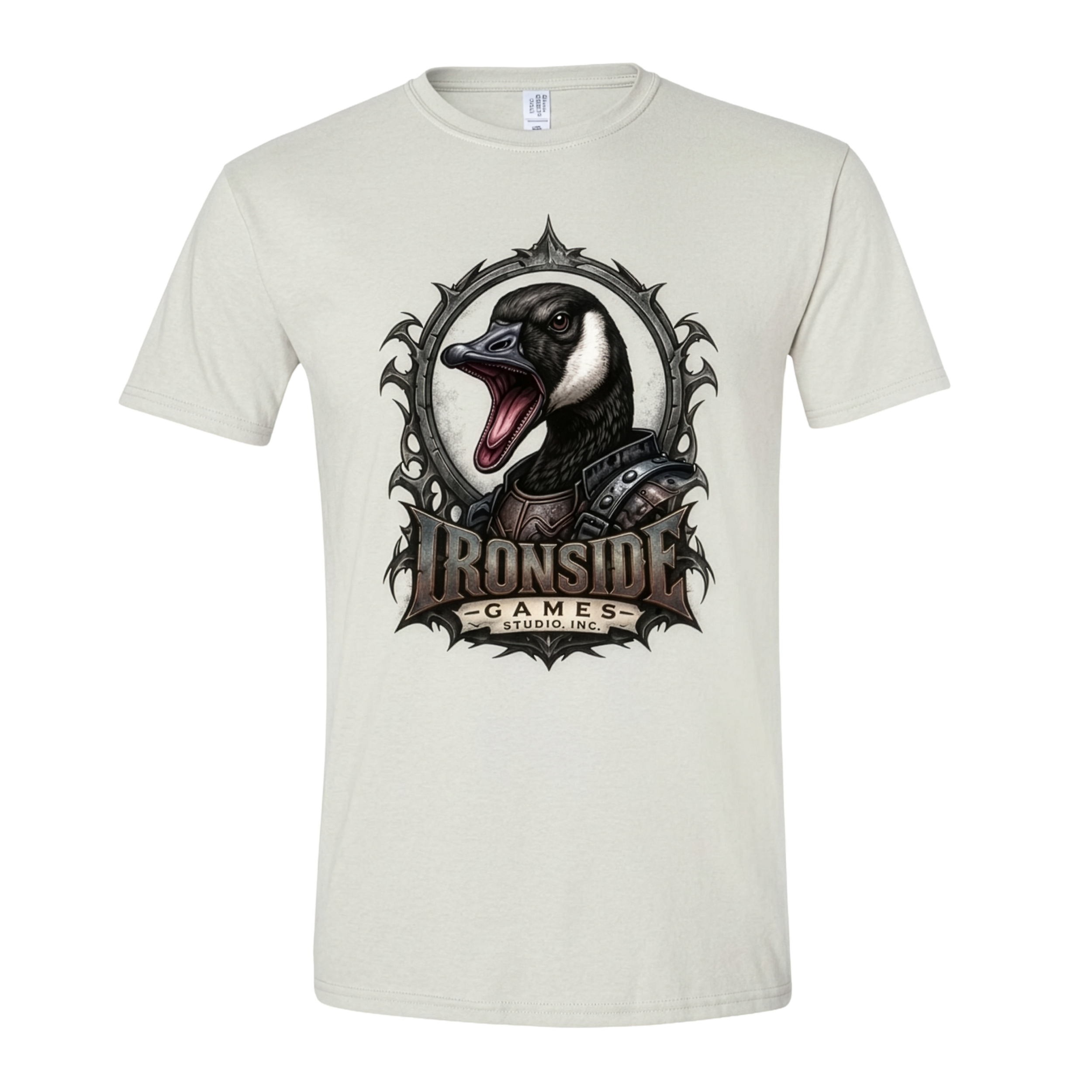 Ironside Games Studio Inc. Official Logo Tee (Angry Cobra Chicken V 1) White