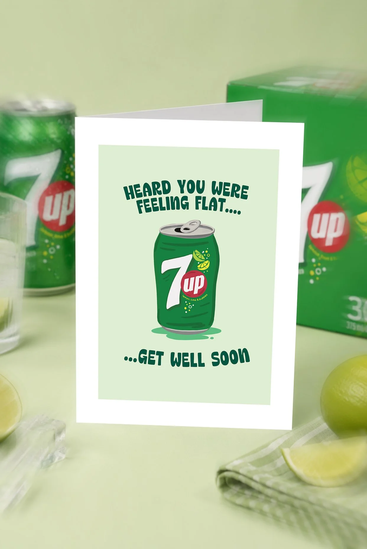Heard You Were Feeling Flat - A6 Card
