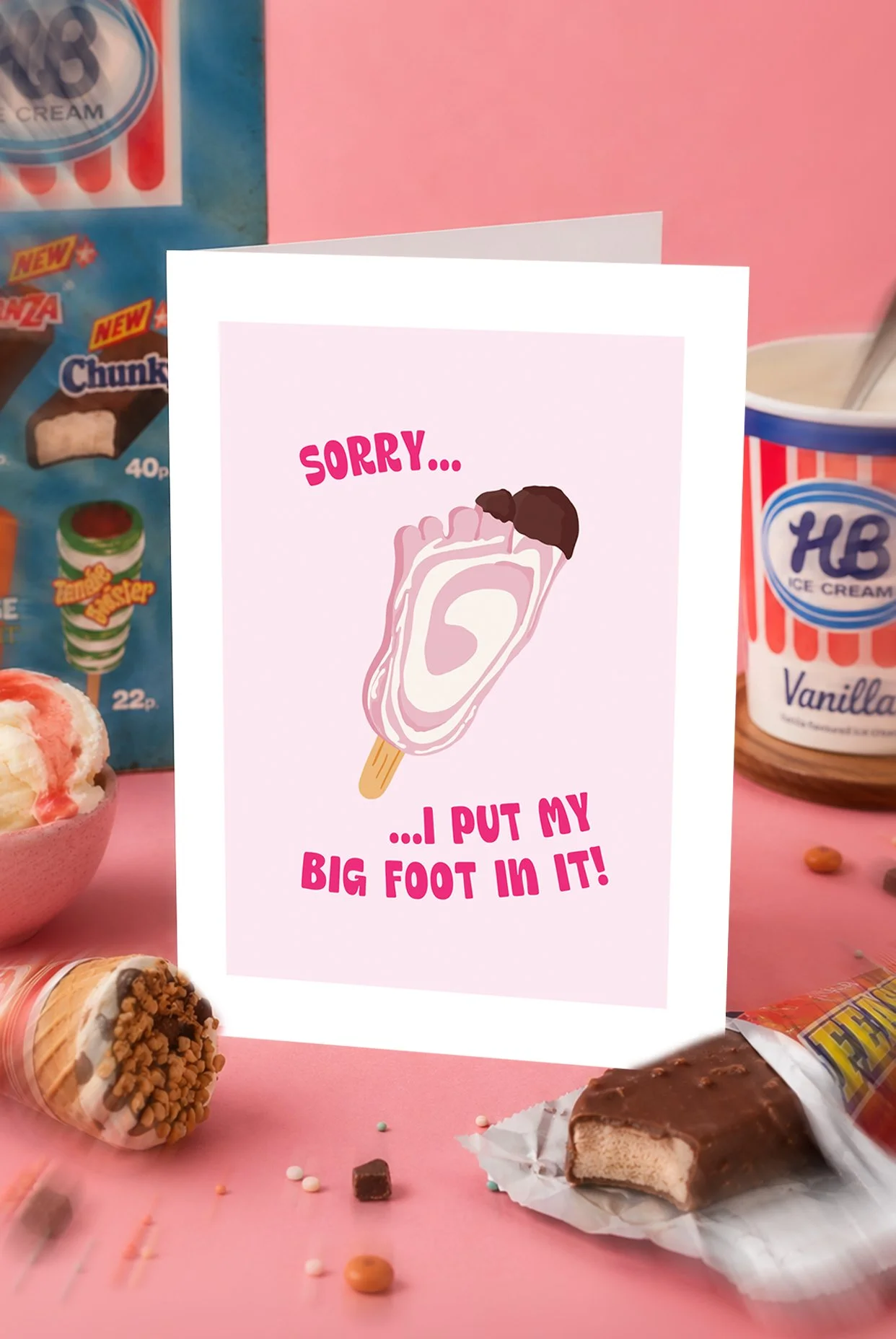 Sorry.... I Put My Big Foot In It - A6 Card