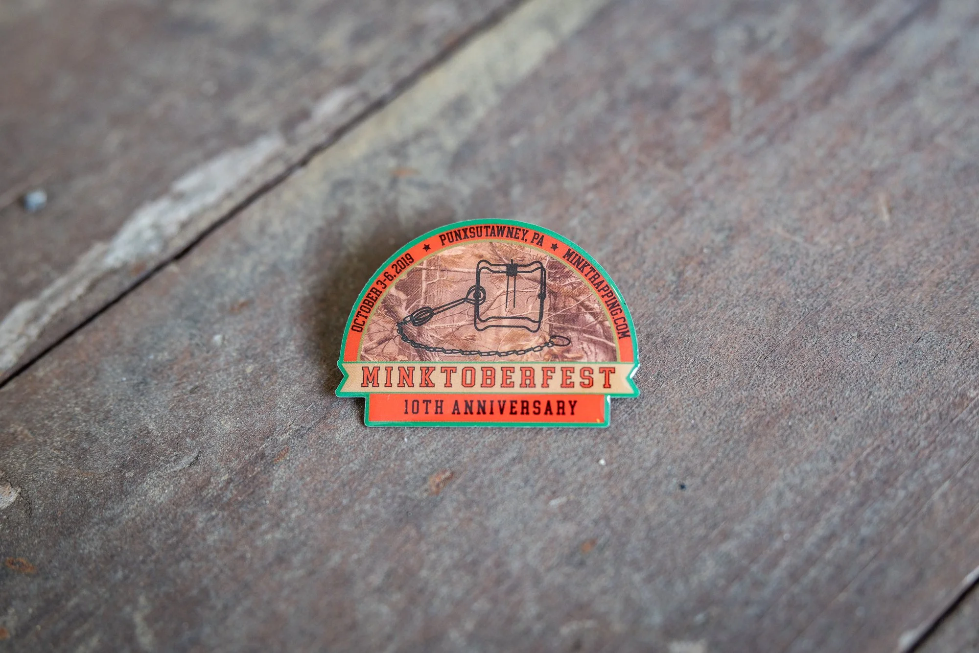 Minktoberfest 10th Anniversary Pin