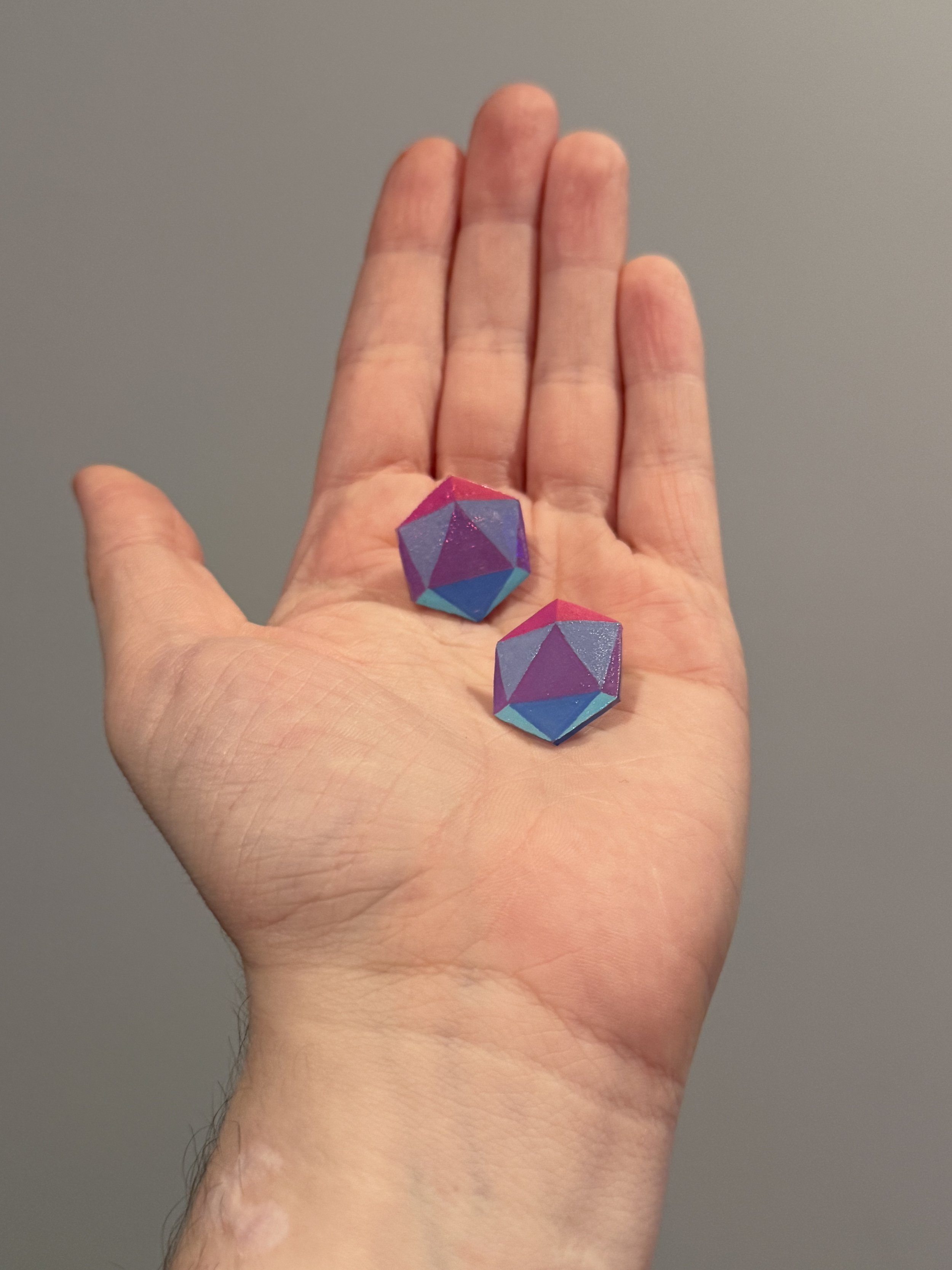 odesza logo/d20 dice studs - $25