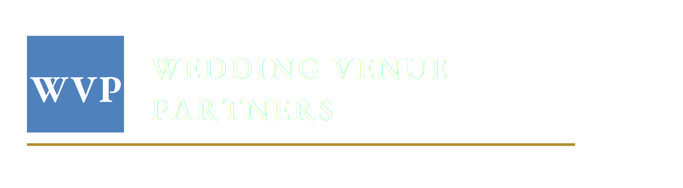Logo of WVP Wedding Venue Partners, featuring a blue square with white initials and green text.