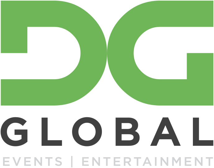 DG Global logo with green letters 'D' and 'G' and the words 'Events' and 'Entertainment' underneath.