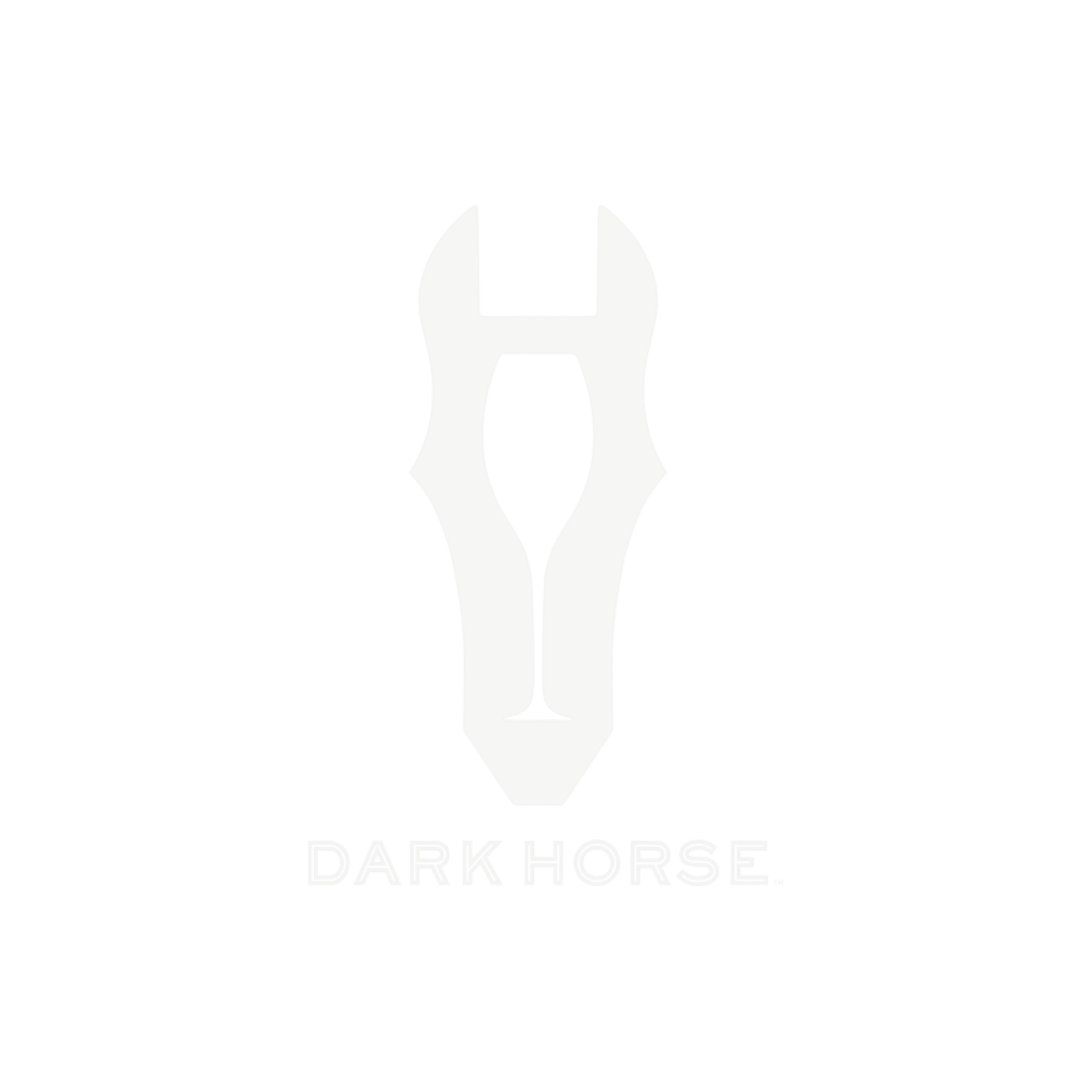 Text logo that reads "Dark Horse" with a stylized horse head above the text.