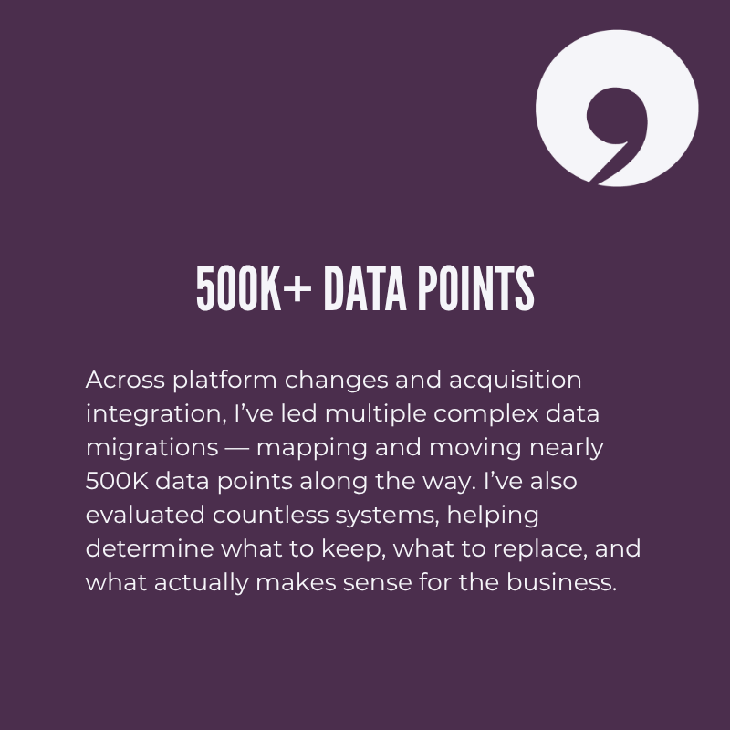 graphic of more than 500K data points migrated